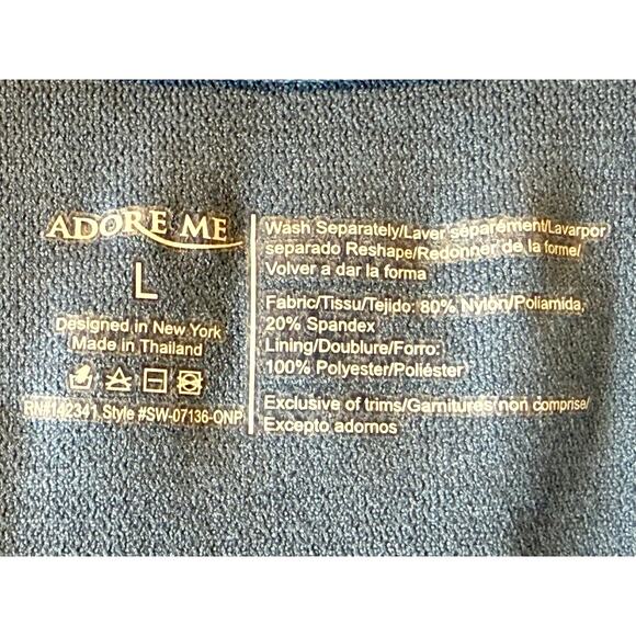 Adore Me Audrie One Piece Swimsuit Floral Print Roses Ruffles Size L - Picture 3 of 9